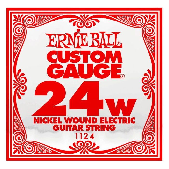 Front View of Ernie Ball 1124 .024 Nickel Wound Single String