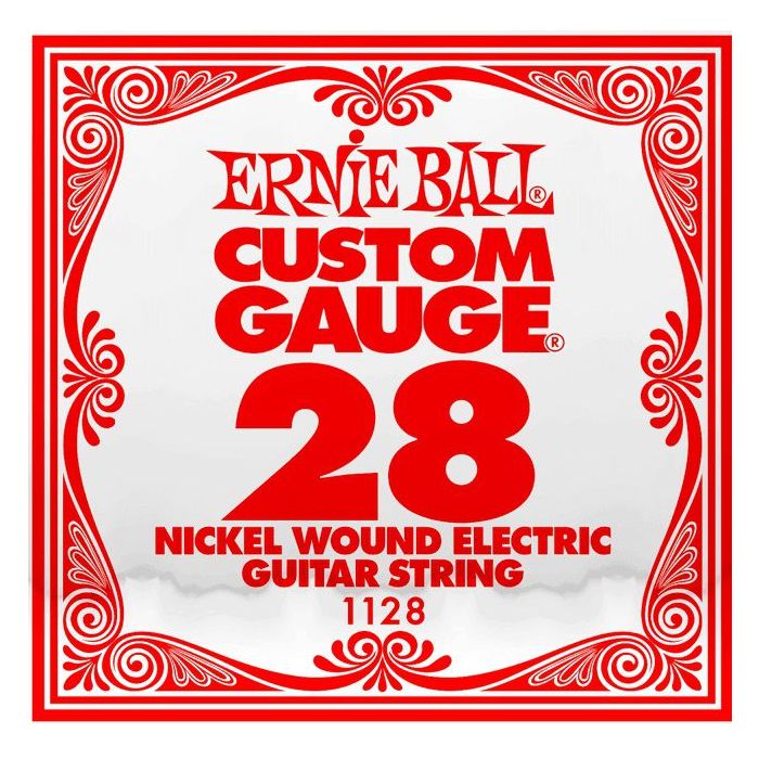 Front View of Ernie Ball 1128 .028 Nickel Wound Single String