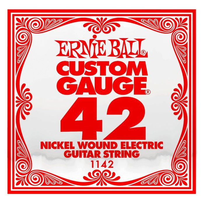 Front View of Ernie Ball 1142 .042 Nickel Wound Single String