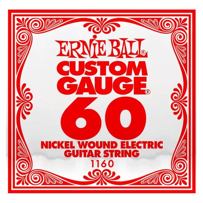 Front View of Ernie Ball 1160 .060 Nickel Wound Single String
