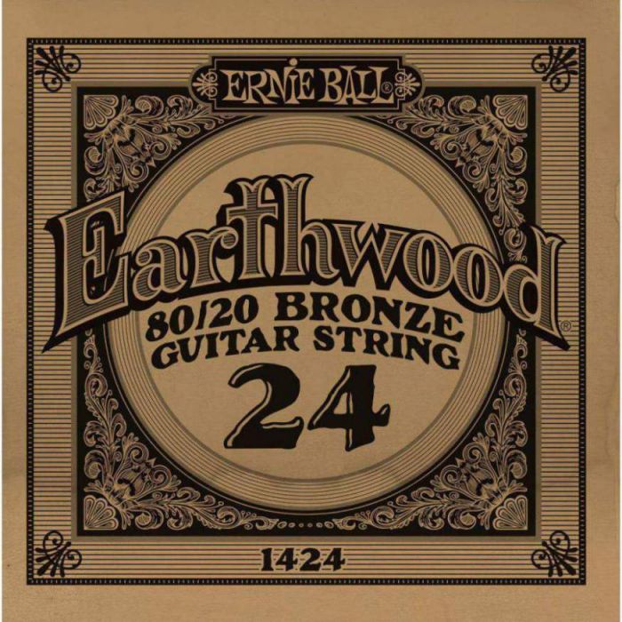Front View of Ernie Ball 1424 .024 Earthwood Acoustic 80/20 Bronze