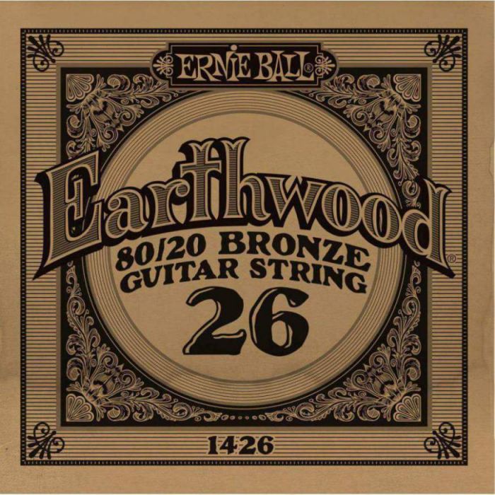 Front View of Ernie Ball 1426 .026 Earthwood Acoustic 80/20 Bronze