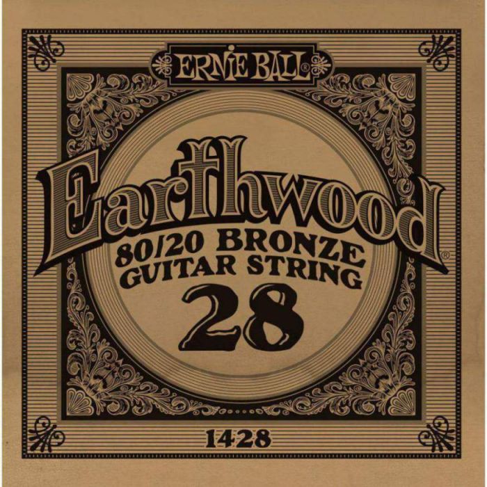 Front View of Ernie Ball 1428 .028 Earthwood Acoustic 80/20 Bronze