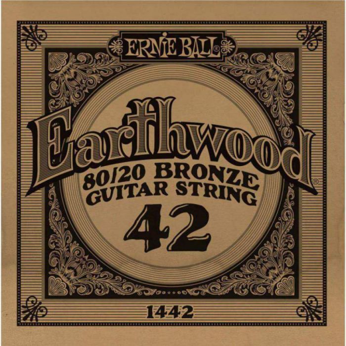 Front View of Ernie Ball 1442 .042 Earthwood Acoustic 80/20 Bronze