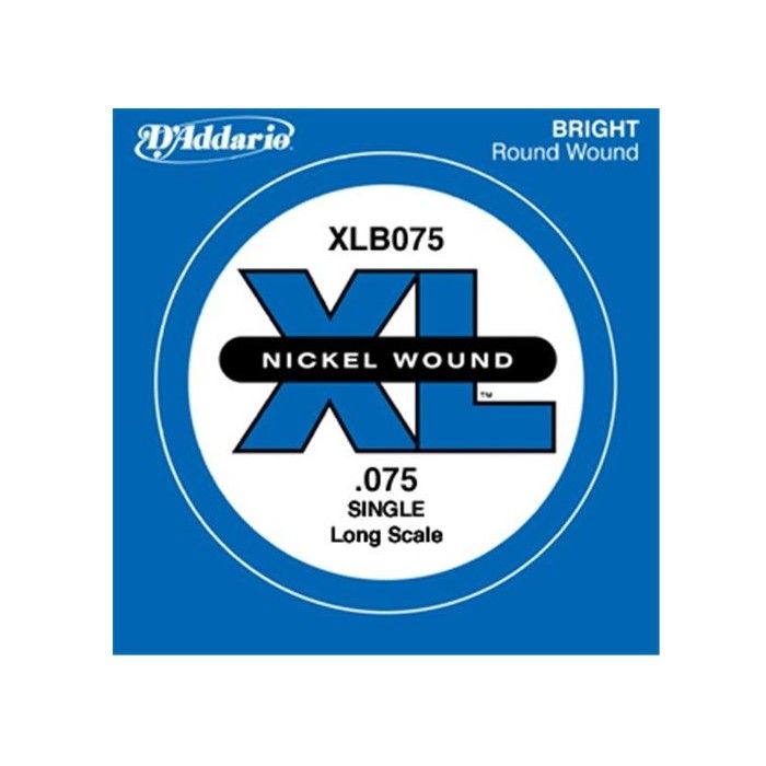 Overview of the D'Addario XLB075 Nickel Wound XL Bass Single String .075 Long Scale