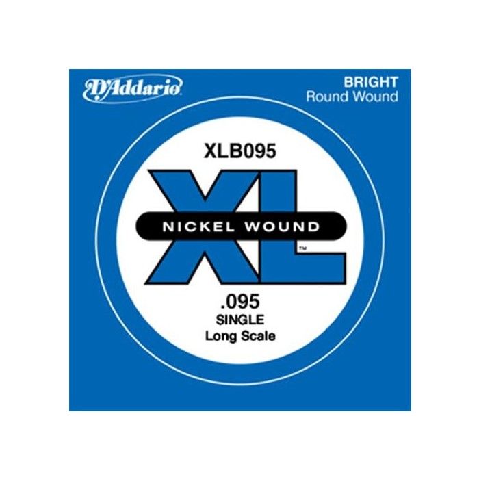 Overview of the D'Addario XLB095 Nickel Wound XL Bass Single String .095 Long Scale