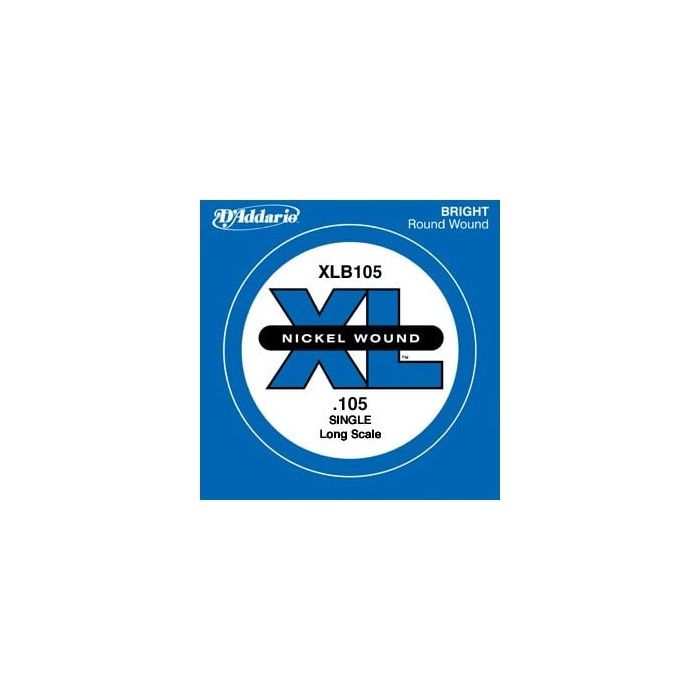 Overview of the D'Addario XLB105 Nickel Wound XL Bass Single String .105 Long Scale