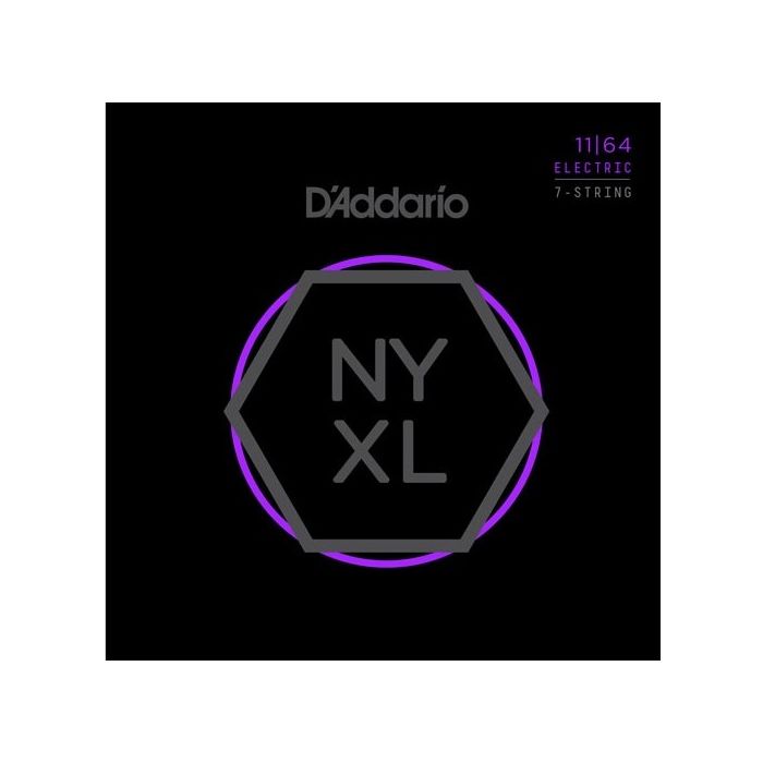 Overview of the D'Addario NYXL Nickel Wound 7-String 11-64 Electric Guitar Strings, Medium