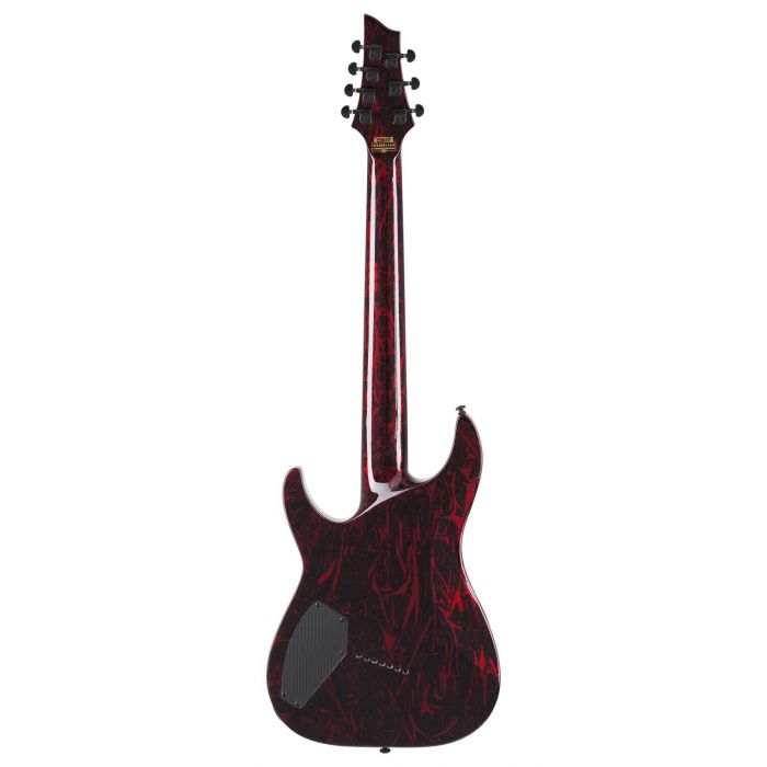 Schecter C 7 MS Silver Moutain Blood Moon, rear view