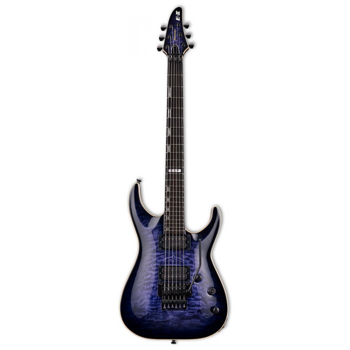 ESP E-II Horizon QM FR Electric Guitar, Reindeer Blue front view