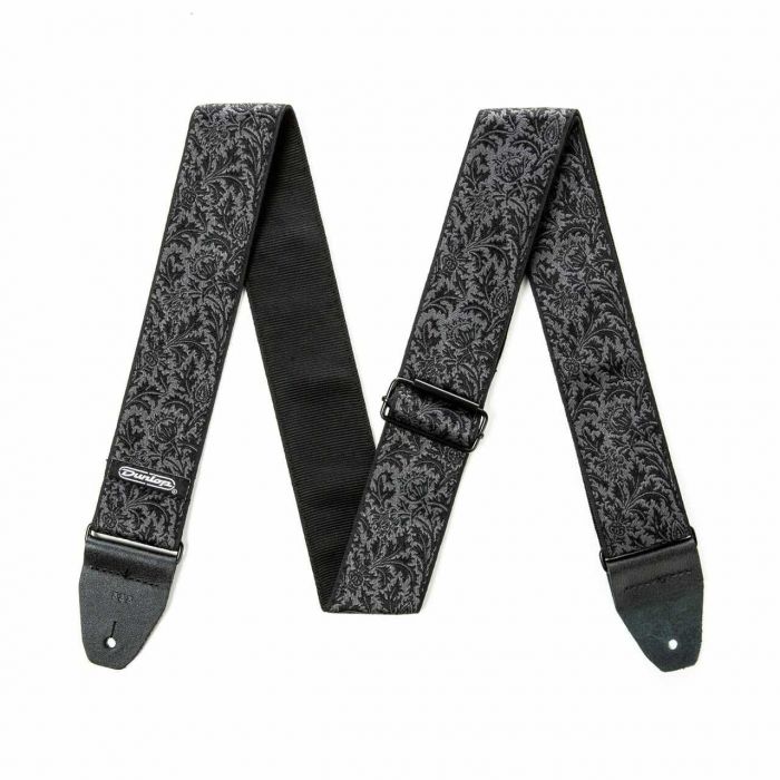 Overview of the Dunlop Jacquard Black Thistle Strap