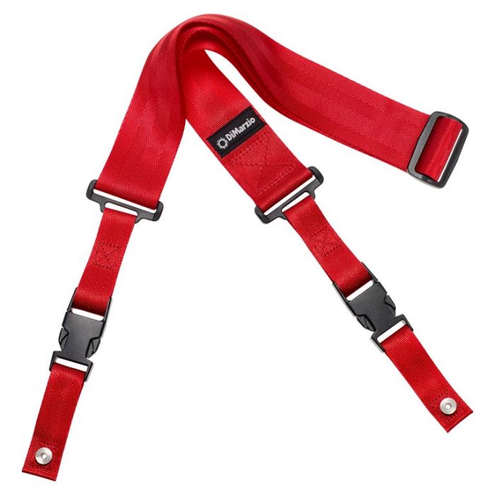 Overview of the DiMarzio DD2200RDS Cliplock Strap Extra Short Red