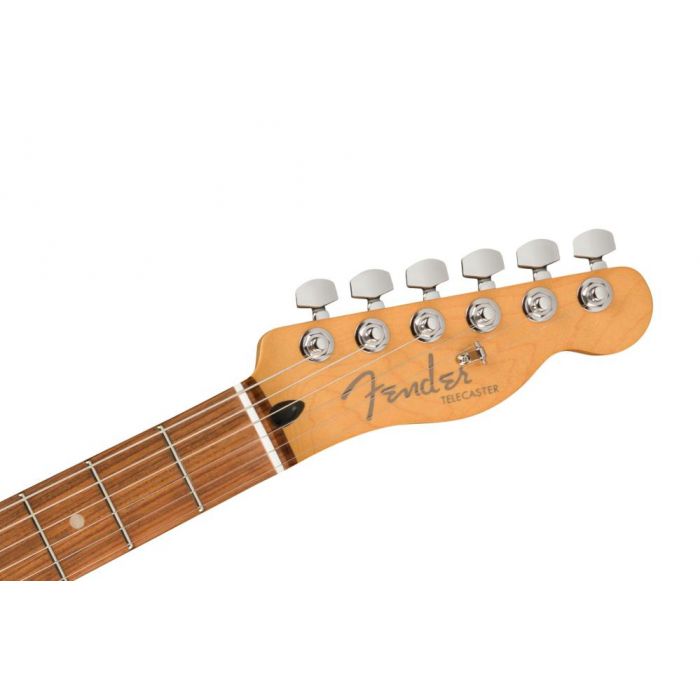 Fender Player Plus Telecaster PF Silver Smoke, front headstock view