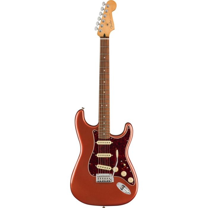 Fender Player Plus Stratocaster PF Aged Candy Apple Red, front view