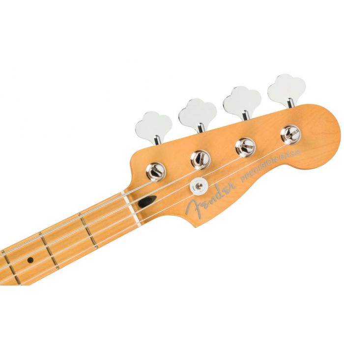 Fender Player Plus Precision Bass MN Silver Smoke, front headstock view