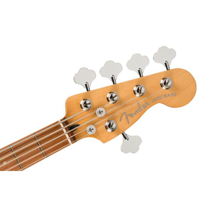 Fender Player Plus Jazz Bass V PF Tequila Sunrise, front headstock view