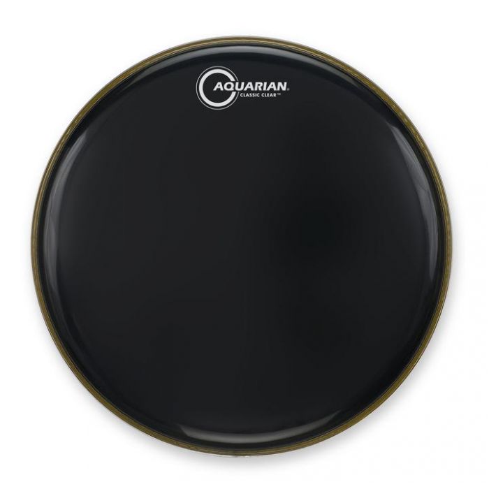 Overview of the Aquarian 16" Classic Clear Resonant Black Drumhead