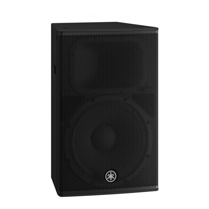 Right angled view of the Yamaha DHR15 15" 2-Way Powered Loudspeaker System