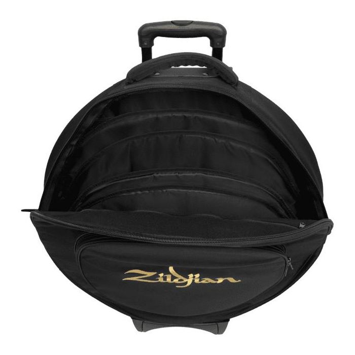 Zildjian ZCB22R 22 inch Premium Rolling Cymbal Bag, open view