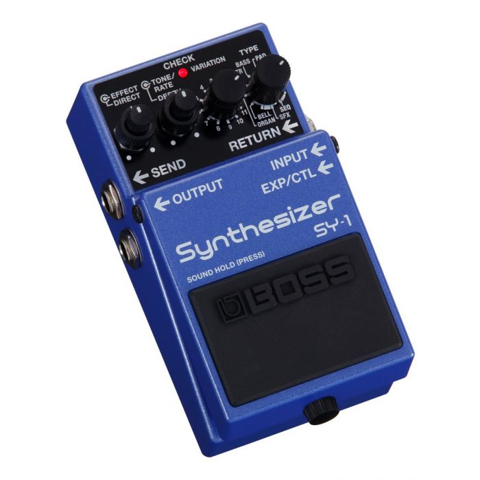 B Stock Boss SY 1 Synthesizer Effects Pedal, angled view