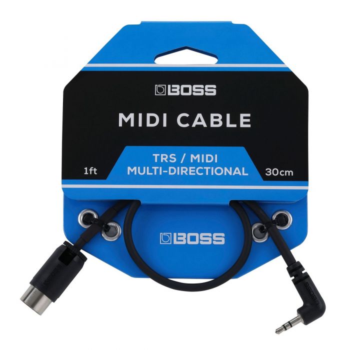 BOSS BMIDI-1-35 Interconnect Cable TRS MIDI 1FT 30CM full view