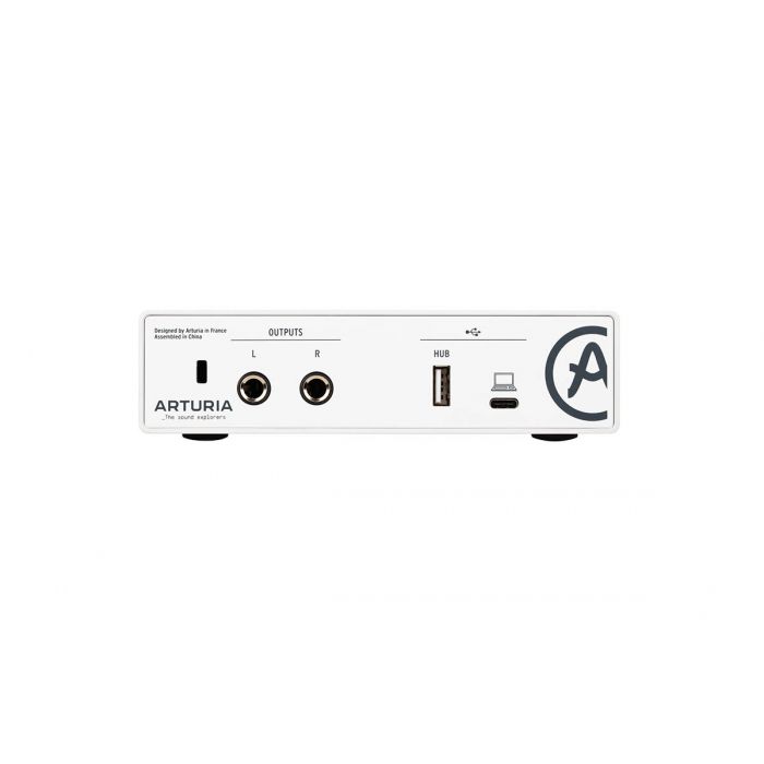 Back view of the Arturia MiniFuse 1 USB Audio Interface White
