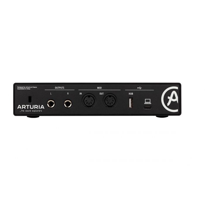 Back view of the Arturia MiniFuse 2 USB Audio Interface Black