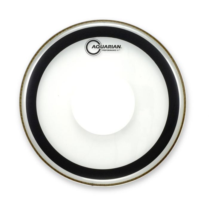 Front View of Aquarian 12" Performance II Clear with Power Dot Drumhead