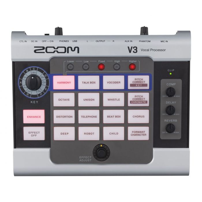 Zoom V3 Vocal Effects Processor Top View