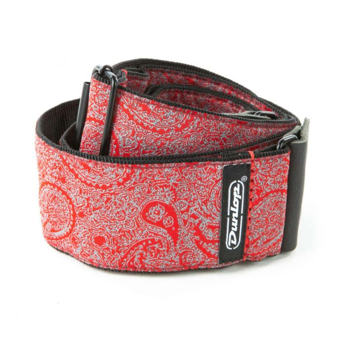 Dunlop Jacquard Instrument Strap, Paisley Red  Coil