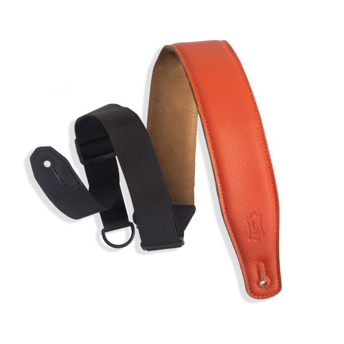 View of Levy's 2.5" Right Height Garment Padded Strap, Orange