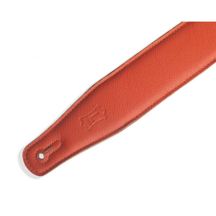 End View of Levy's 2.5" Right Height Garment Padded Strap, Orange