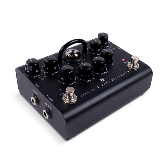 Blackstar DEPT 10 DUAL DISTORTION VALVE POWERED DUAL DISTORTION PEDAL, right angled view