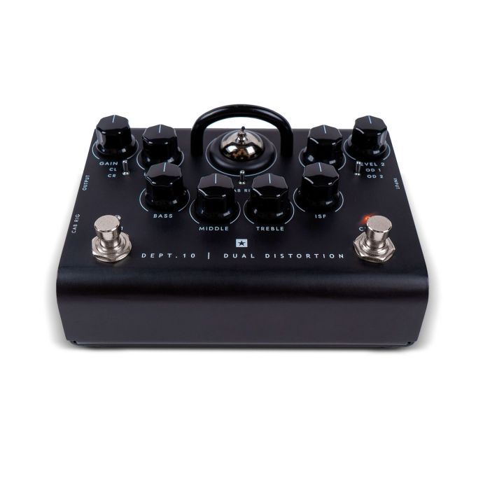 Blackstar DEPT 10 DUAL DISTORTION VALVE POWERED DUAL DISTORTION PEDAL, front angled view