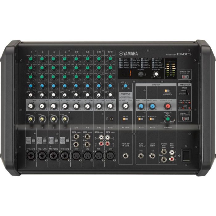 Yamaha EMX5 Powered PA Mixer Amplifier Front View