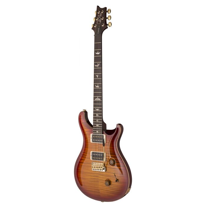 PRS Custom 24 Electric Guitar, Dark Cherry Burst angled view