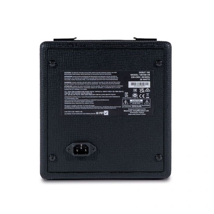Blackstar DEBUT 10E 10 Watt Combo Amp, Black rear view