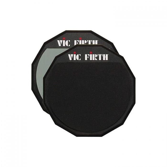 View of Both Sides of the Vic Firth Double Sided 12" Practice Pad  