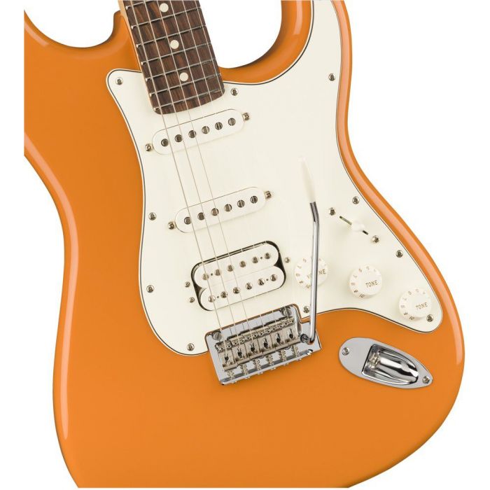 Fender Player Strat Hss Pf Capri Orange, body closeup
