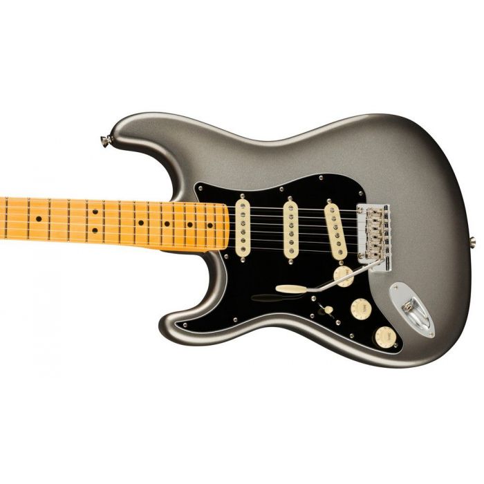 Fender American Professional II Strat LH Mercury Rw, body closeup