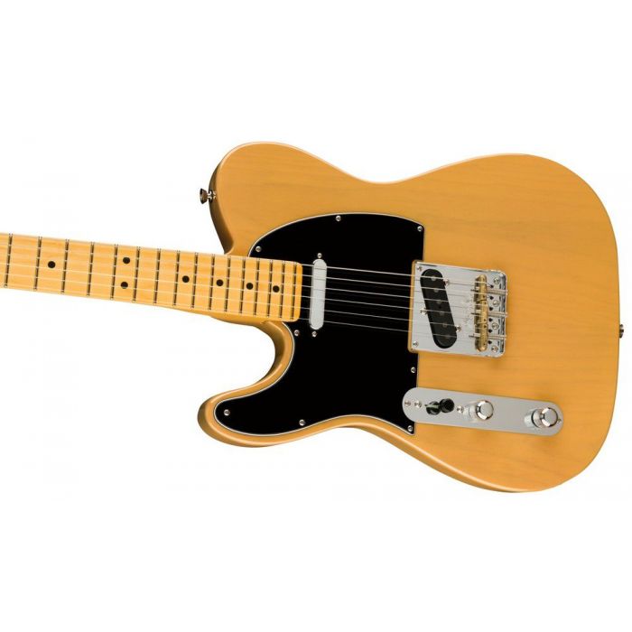 Fender American Professional II Tele LH Butterscotch Blonde Mn, body closeup