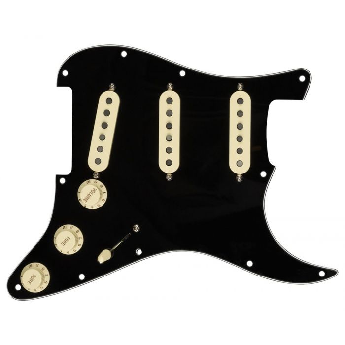 Fender Pre-Wired Strat Pickguard, Custom Shop Fat 50s SSS front view