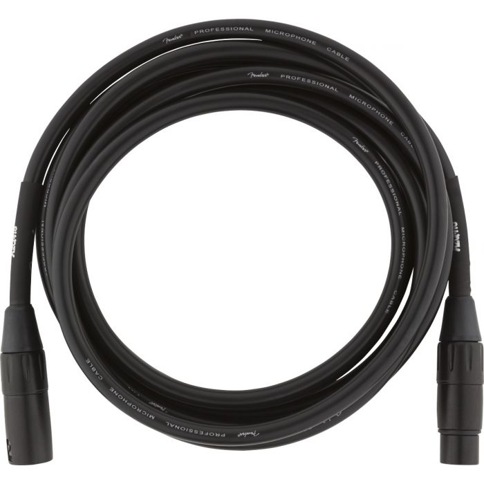 Fender Professional Series Microphone Cable, 10ft, Black Coil