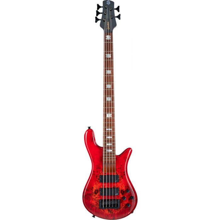 Spector Euro Bolt 5 Inferno Red Gloss Roasted Maple Electric Bass 1, front view