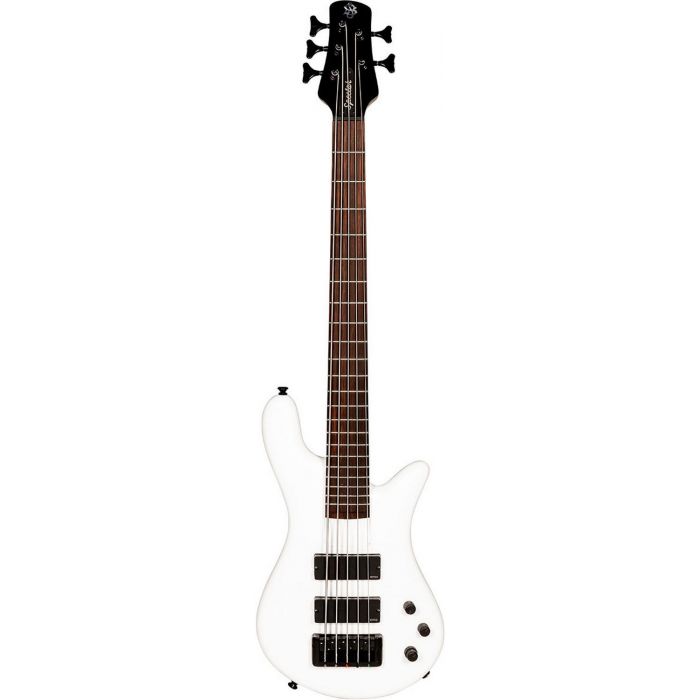 Spector Bantam 5 Solid White Gloss Electric Bass 1, front view