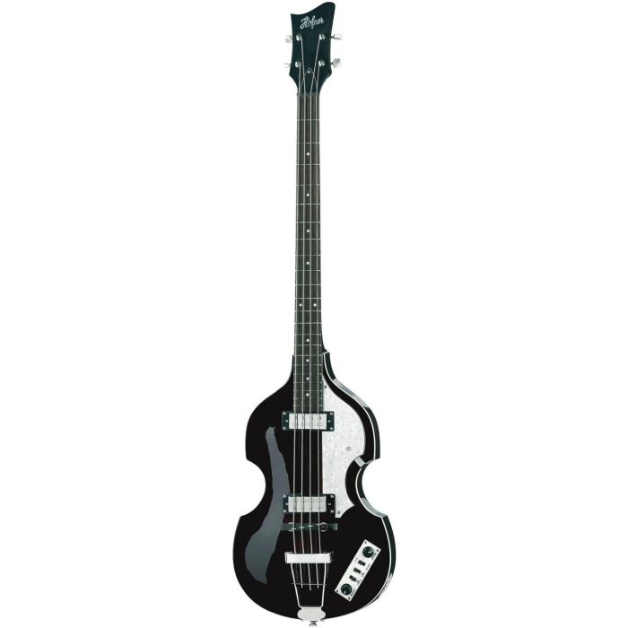 Hofner Ignition Series Violin Bass Guitar Black, front view