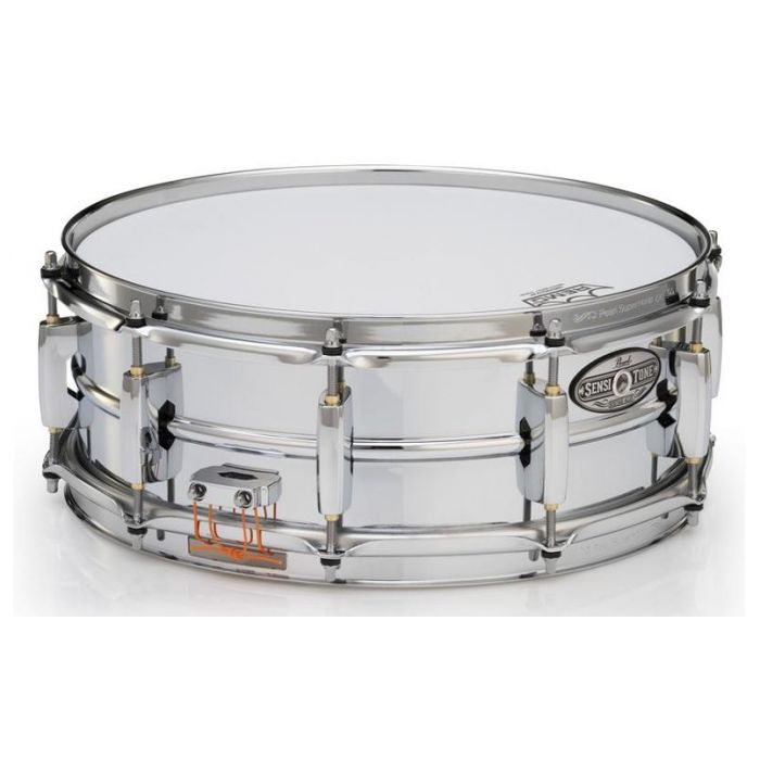 Pearl Sensitone Heritage Alloy 14" x 5" Steel Snare Side View
