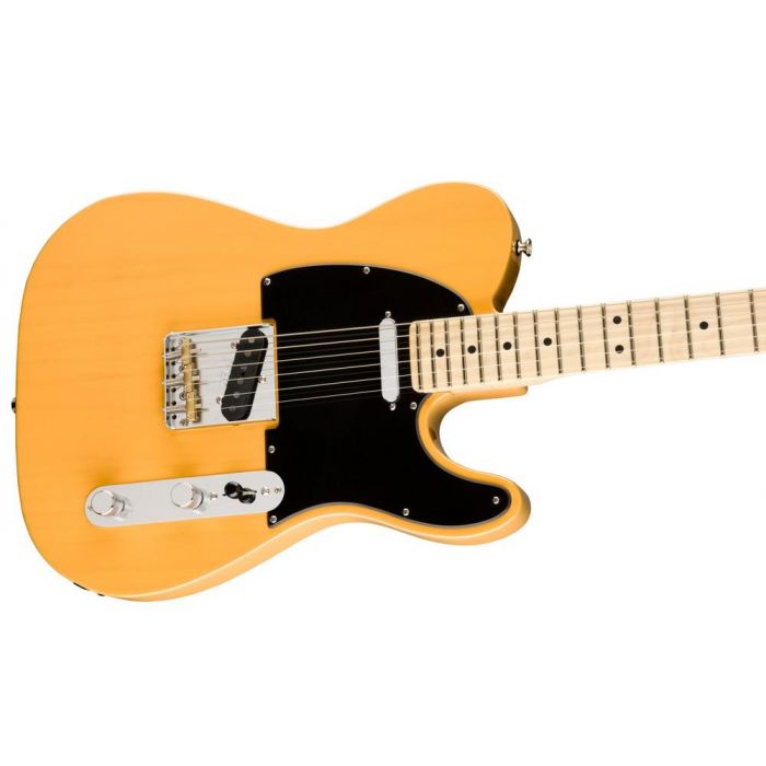 Fender LTD American Performer Tele MN Butterscotch Blonde, angled closeup