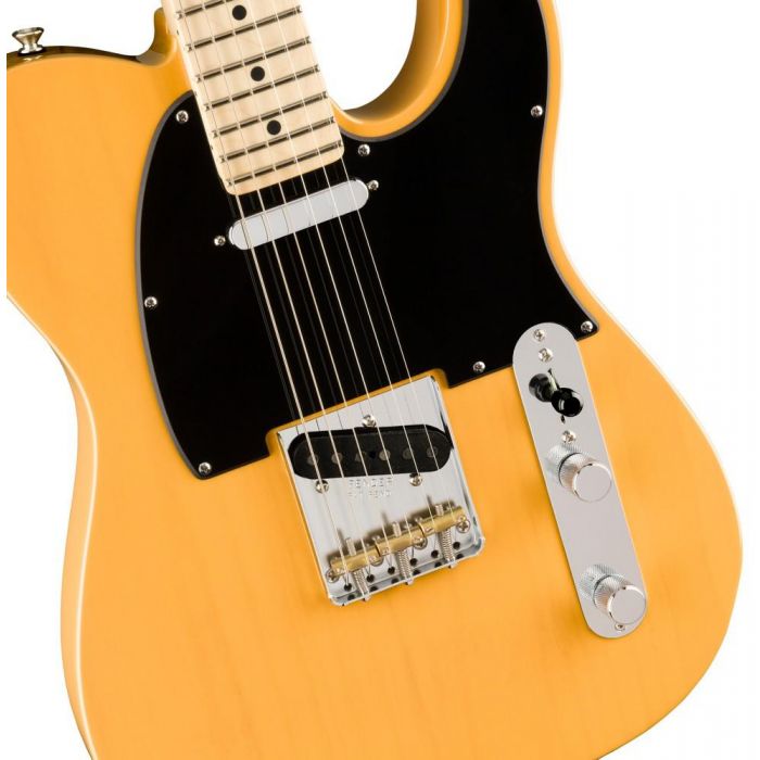 Fender LTD American Performer Tele MN Butterscotch Blonde, body closeup