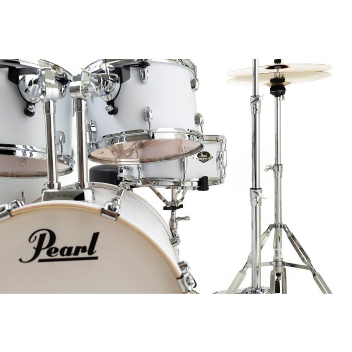 Pearl Export 20" Studio Set w/ Hardware & Cymbals, Matte White Zoom 1